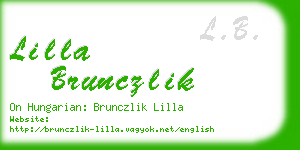 lilla brunczlik business card